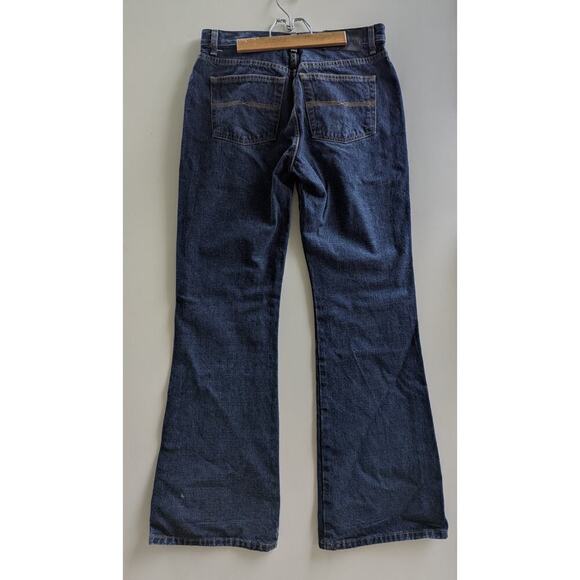 Express Extreme Flare Jeans Womens Size 9/10 L Blue Denim Precision Fit Basic - Picture 5 of 9